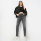 Stone Wash Ankle-Length Skinny Fit High Rise Jeans