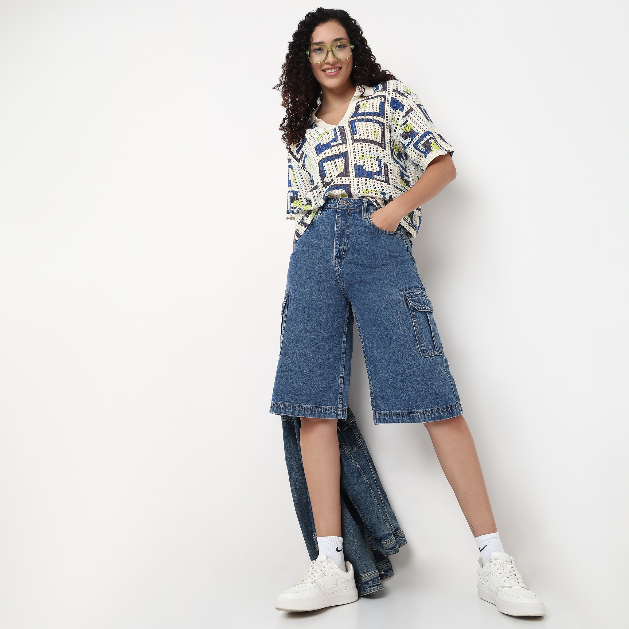 Denim Midstone Color Street Look Cargo JORTS