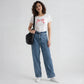 High Rise Wide Leg Jeans With Buckle & Belt
