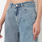 Straight Fit Mirror Stud Denim
