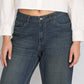 Cotton Full Length Straight Fit High Rise Jeans