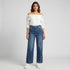 Wide Leg Zipper High Rise Jeans