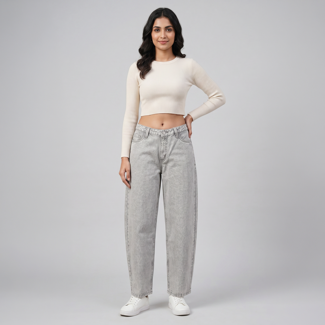 Baggy Barel Low Rise Jeans