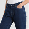 Straight Fit Mirror Look High Rise Jeans