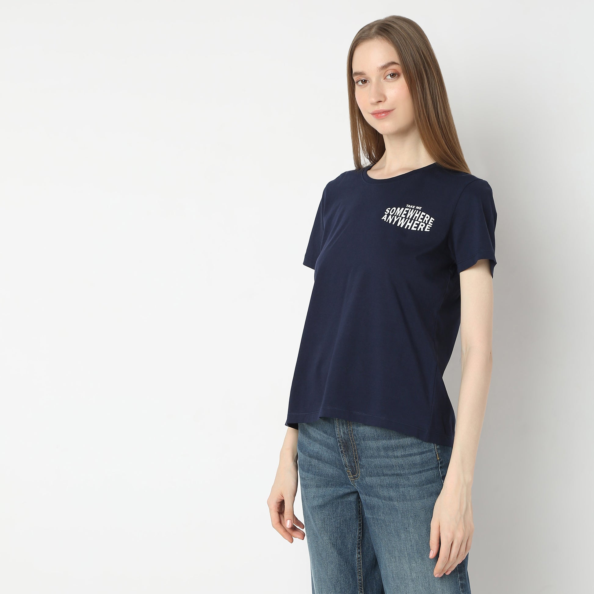 Regular Fit Solid T-Shirt