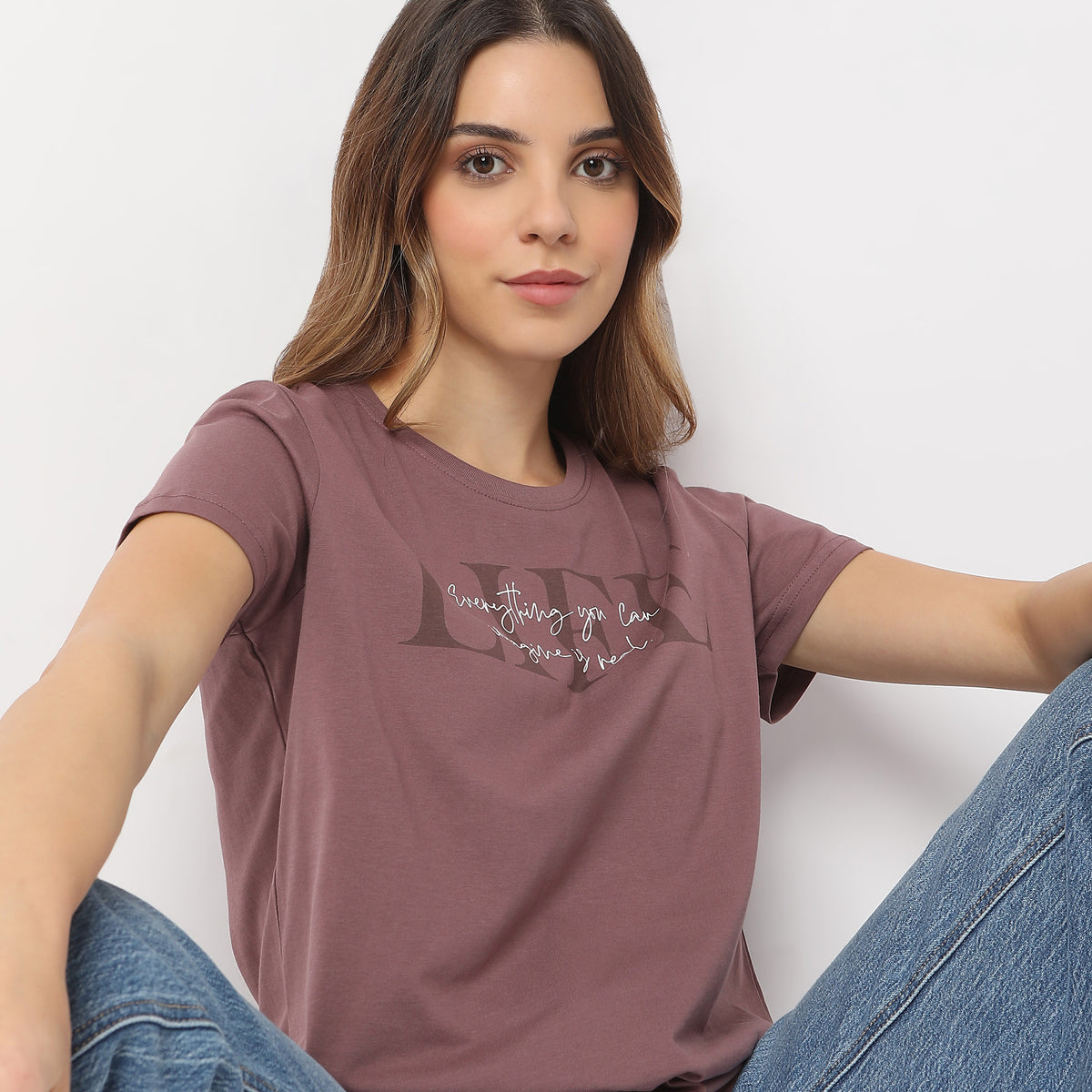 Graphic Short Sleeve Chest Print T-Shirt