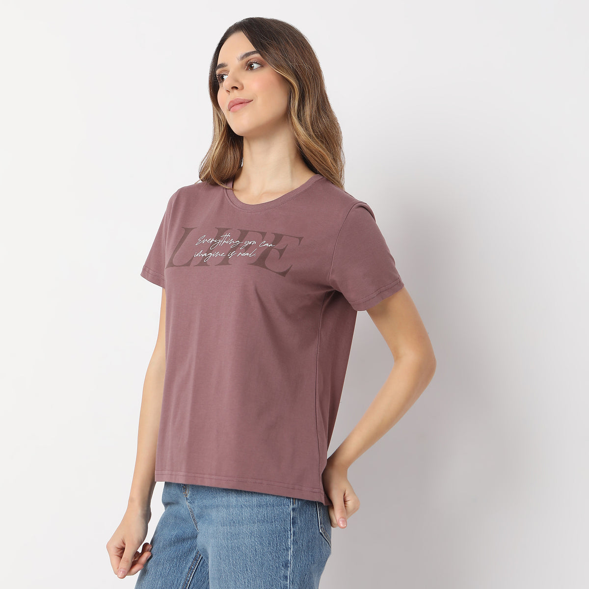 Graphic Short Sleeve Chest Print T-Shirt