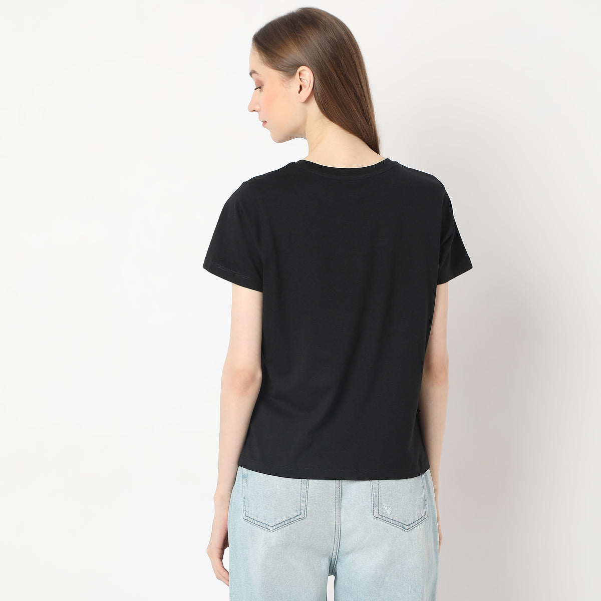 Solid Round Neck T-Shirt