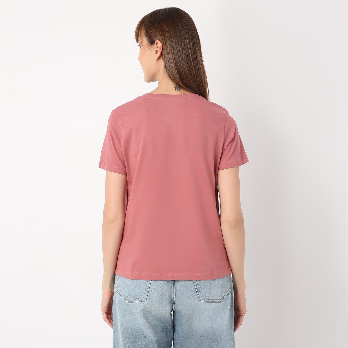 Regular Fit Printed Round Neck T-Shirt
