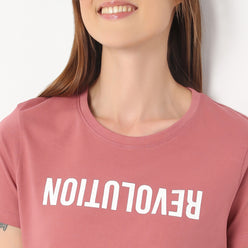 Regular Fit Printed Round Neck T-Shirt