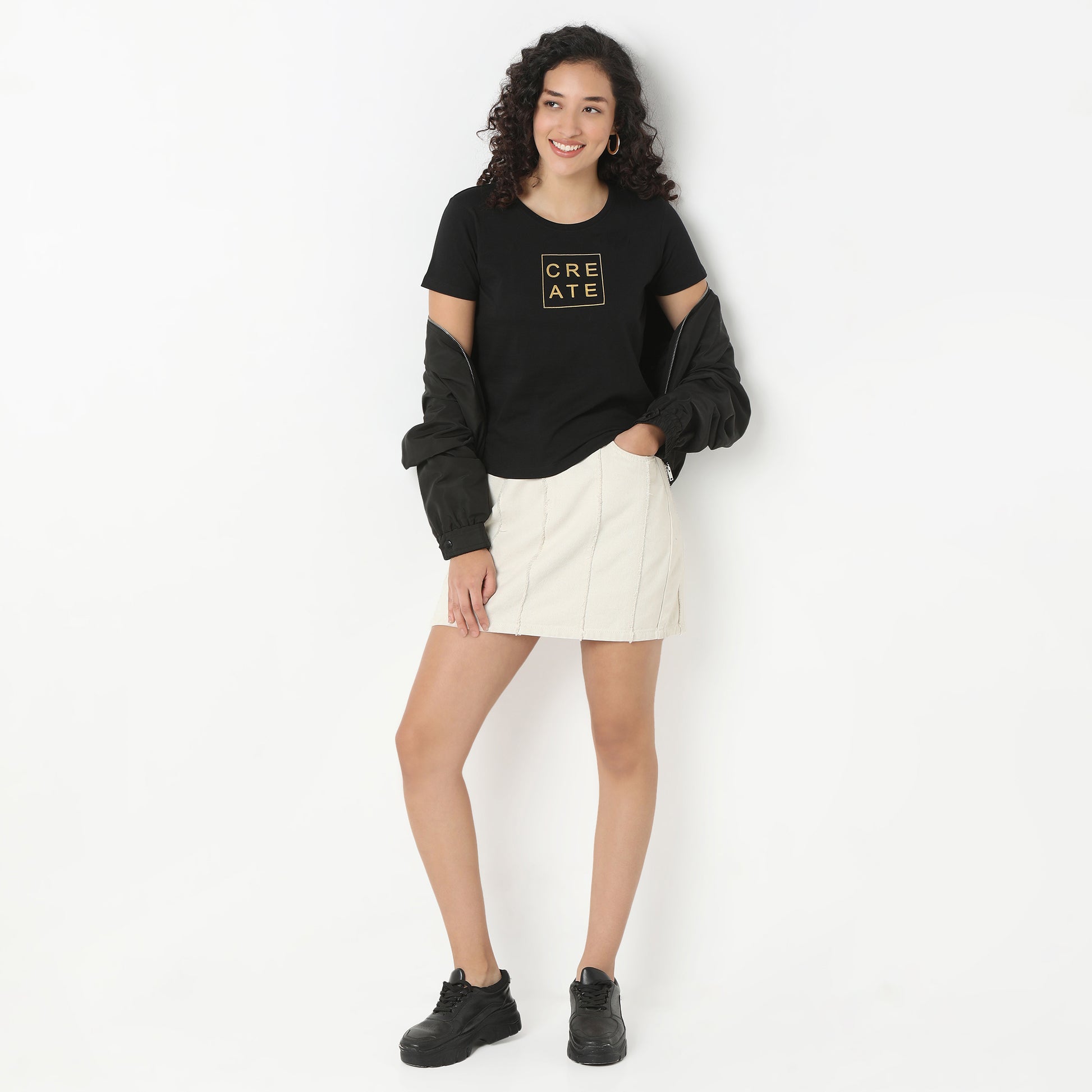 Round Neck Graphic T-Shirt