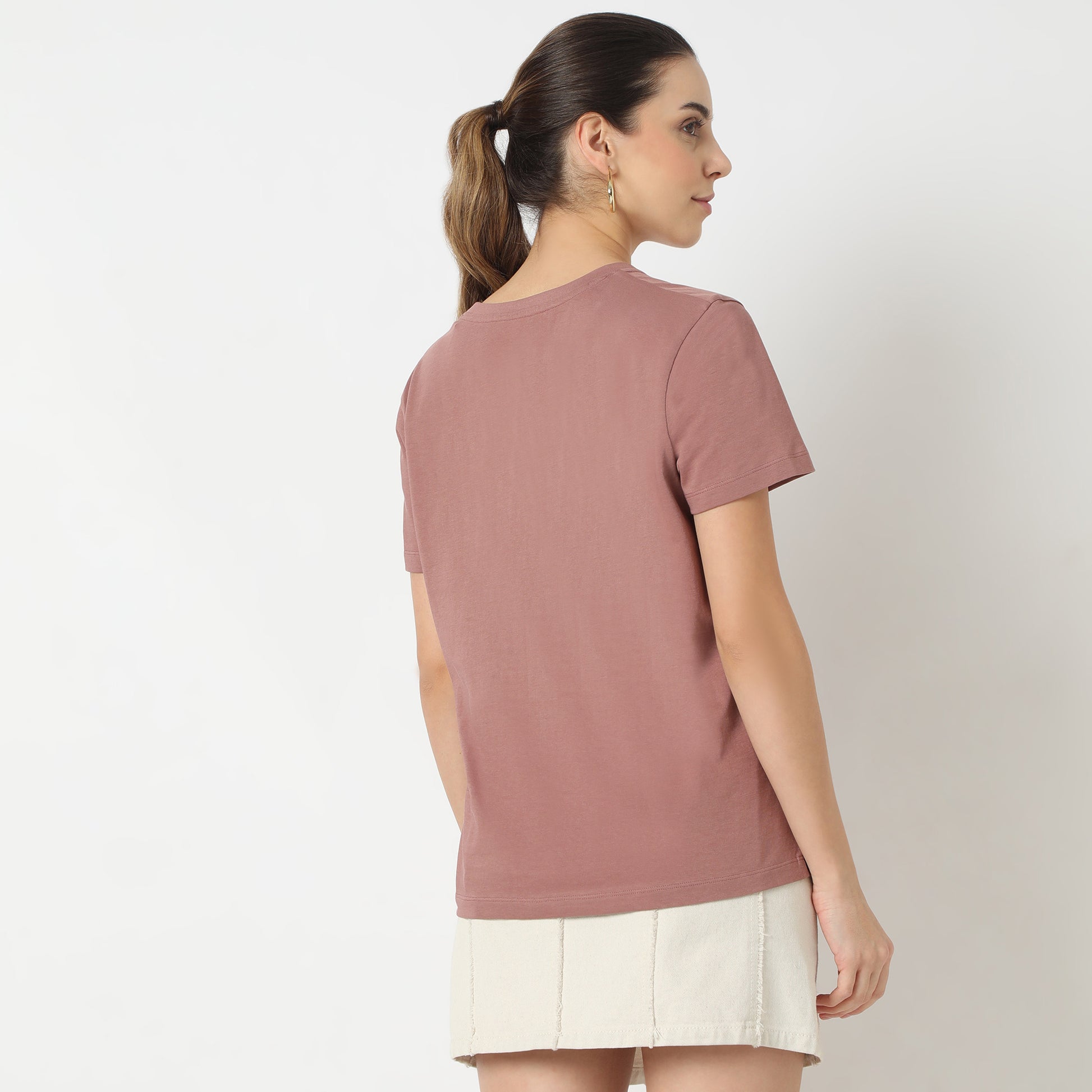 Regular Fit Printed Round Neck T-Shirt