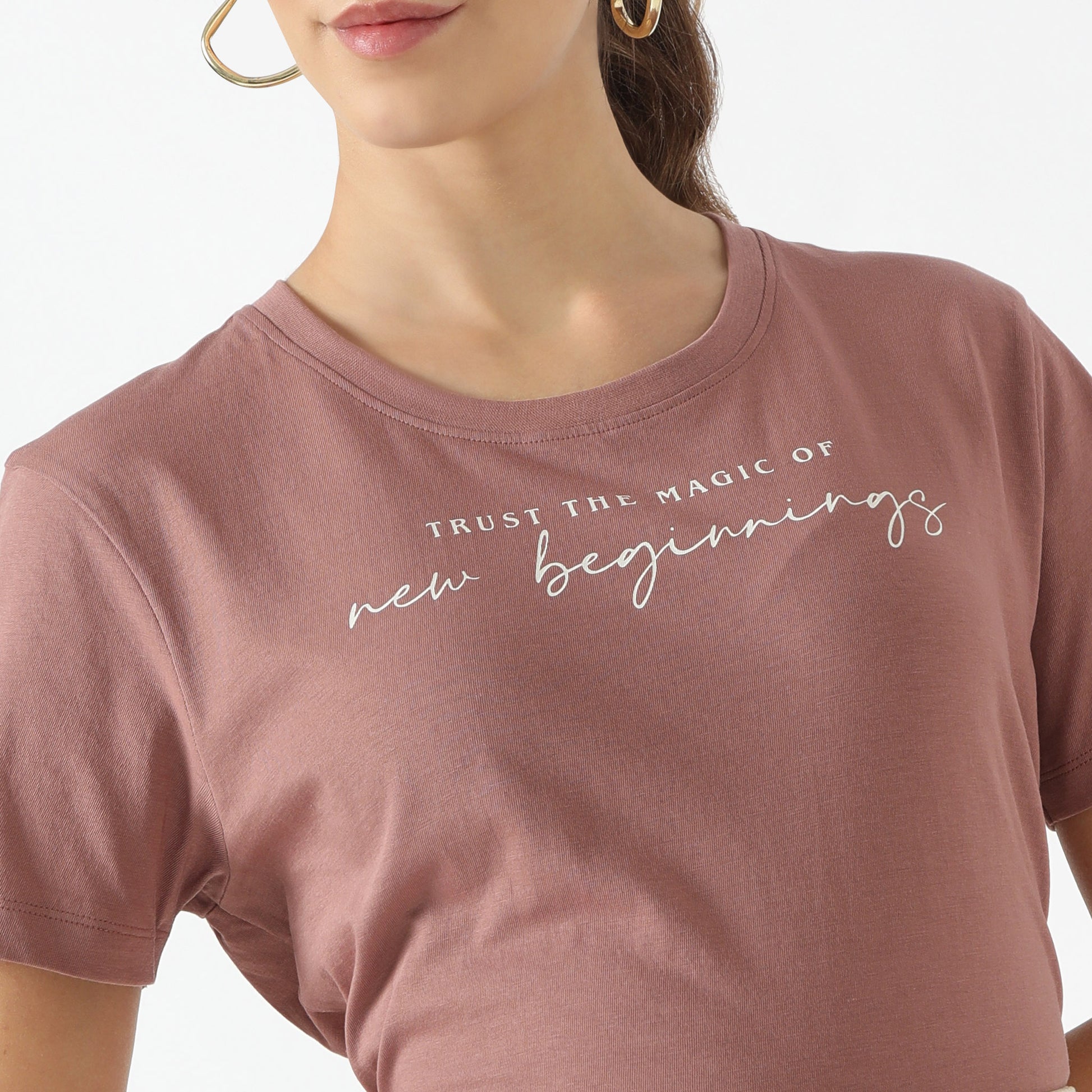 Regular Fit Printed Round Neck T-Shirt