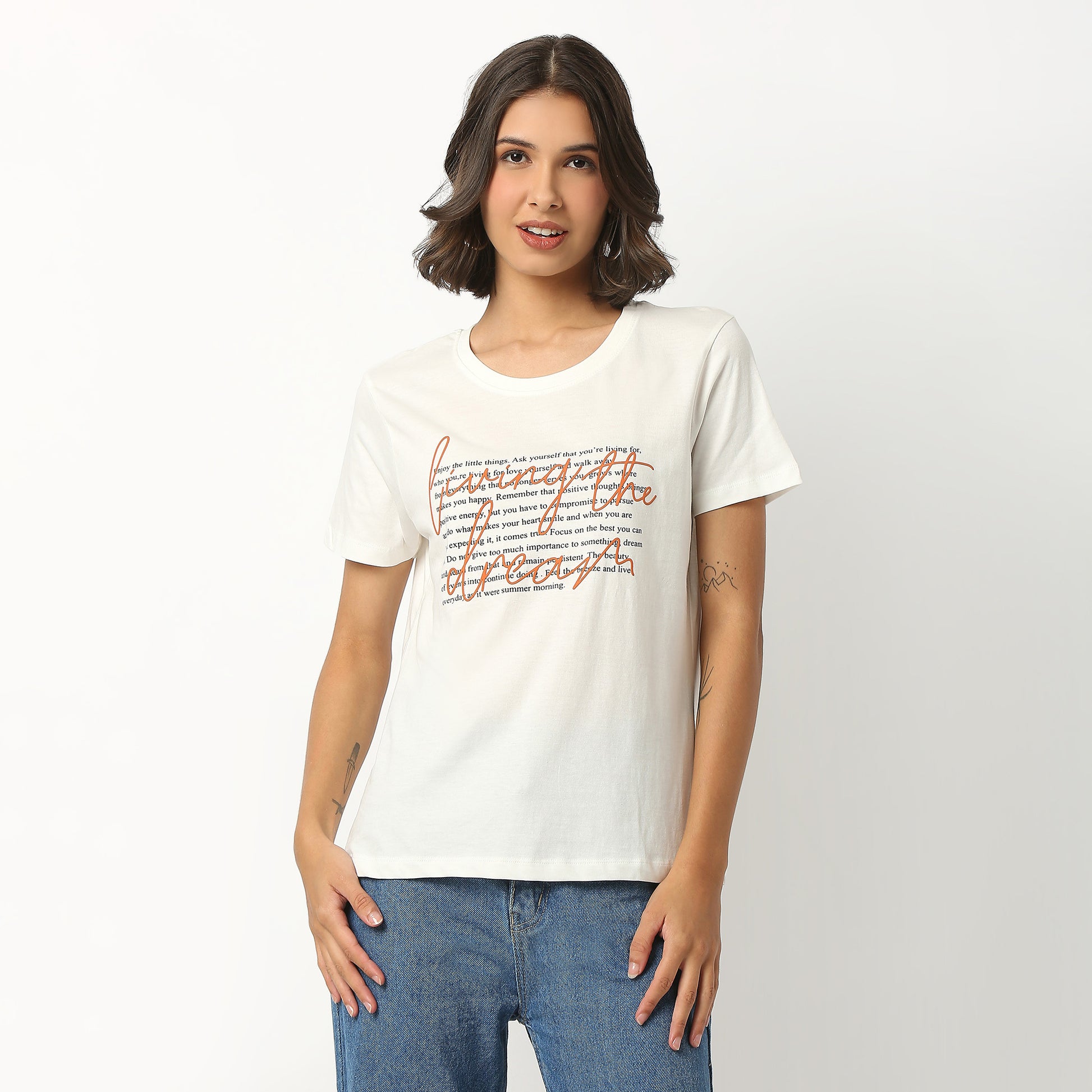 Graphic Cotton Fabric T-Shirt