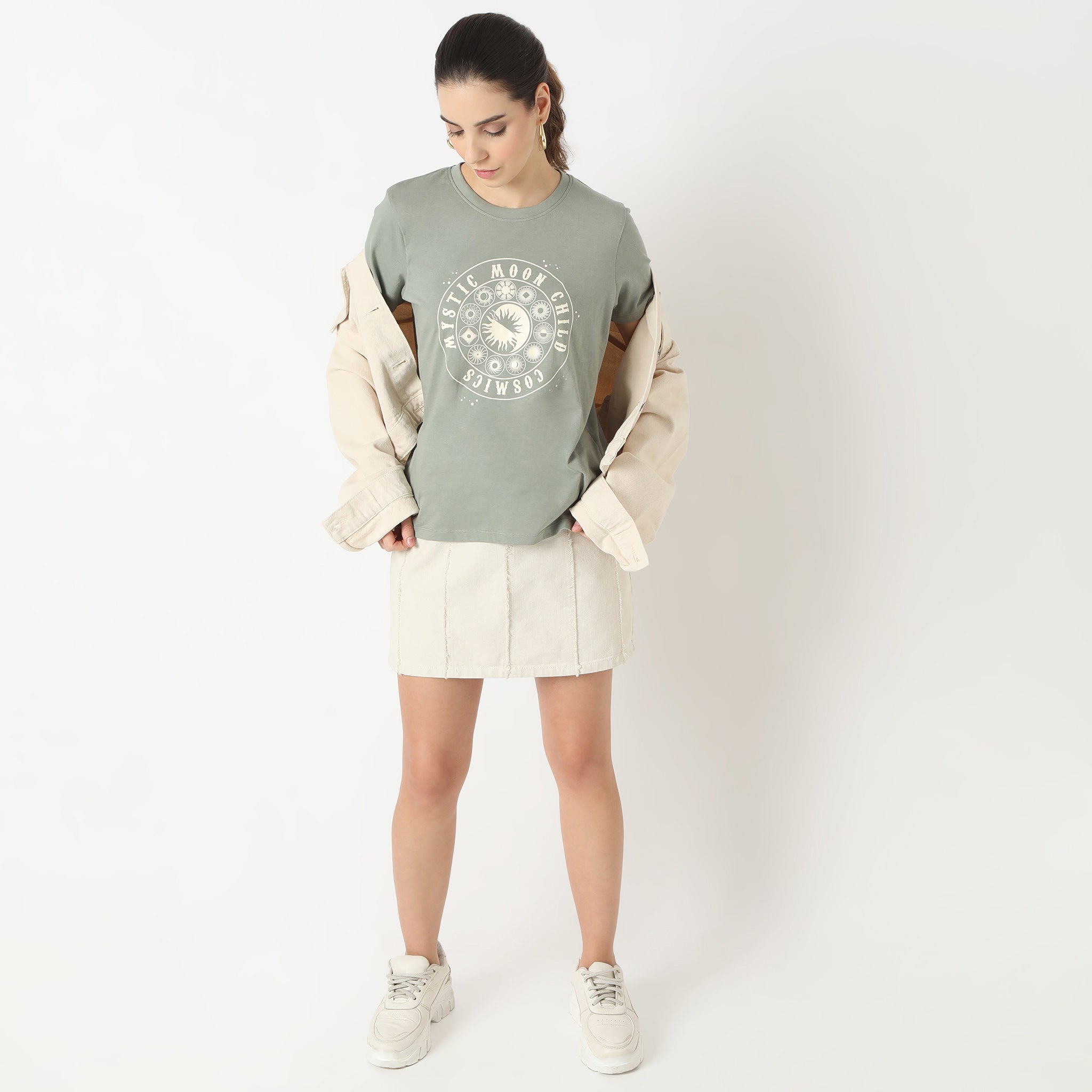 Regular Fit Graphic Round Neck T-Shirt