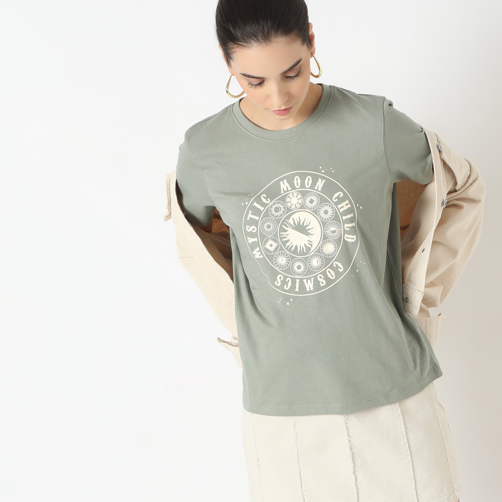 Regular Fit Graphic Round Neck T-Shirt