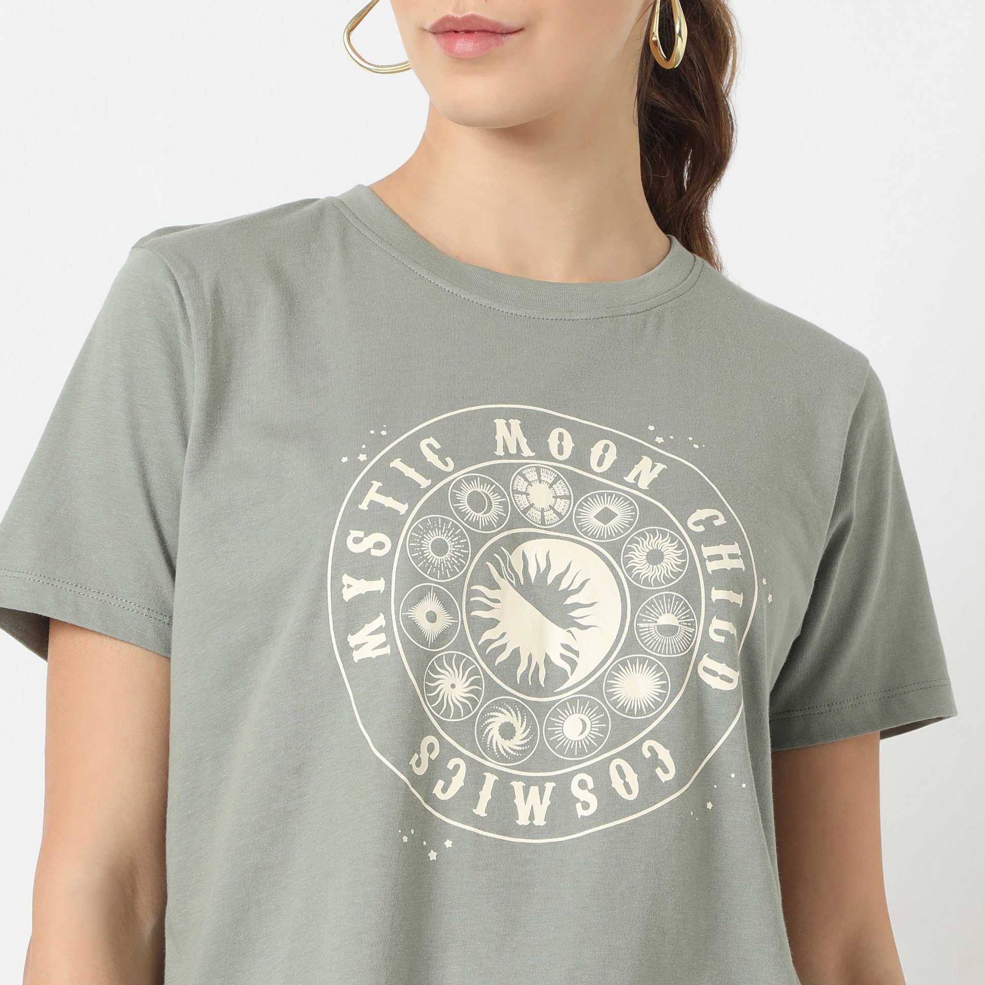 Regular Fit Graphic Round Neck T-Shirt