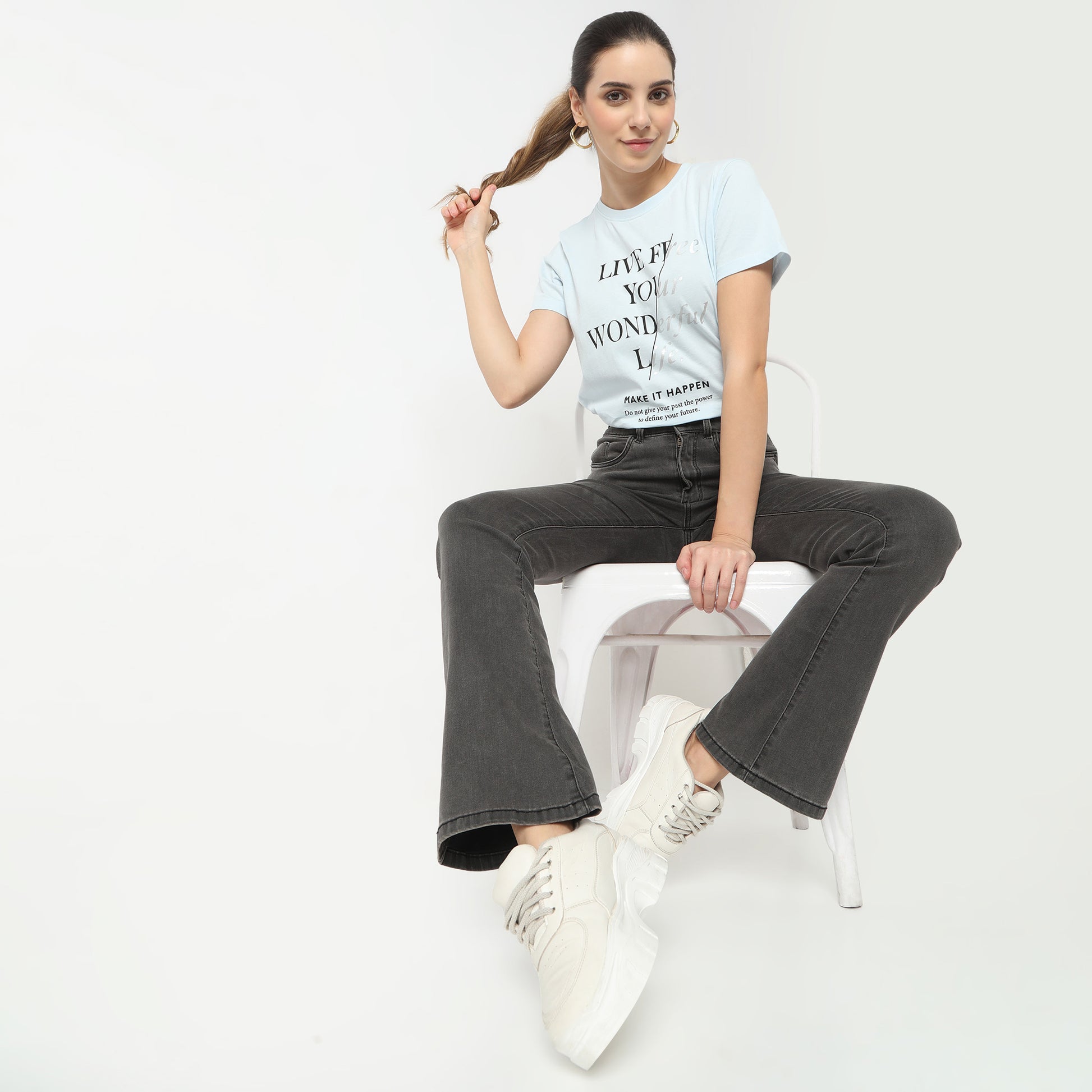 Regular Fit Graphic Round Neck T-Shirt