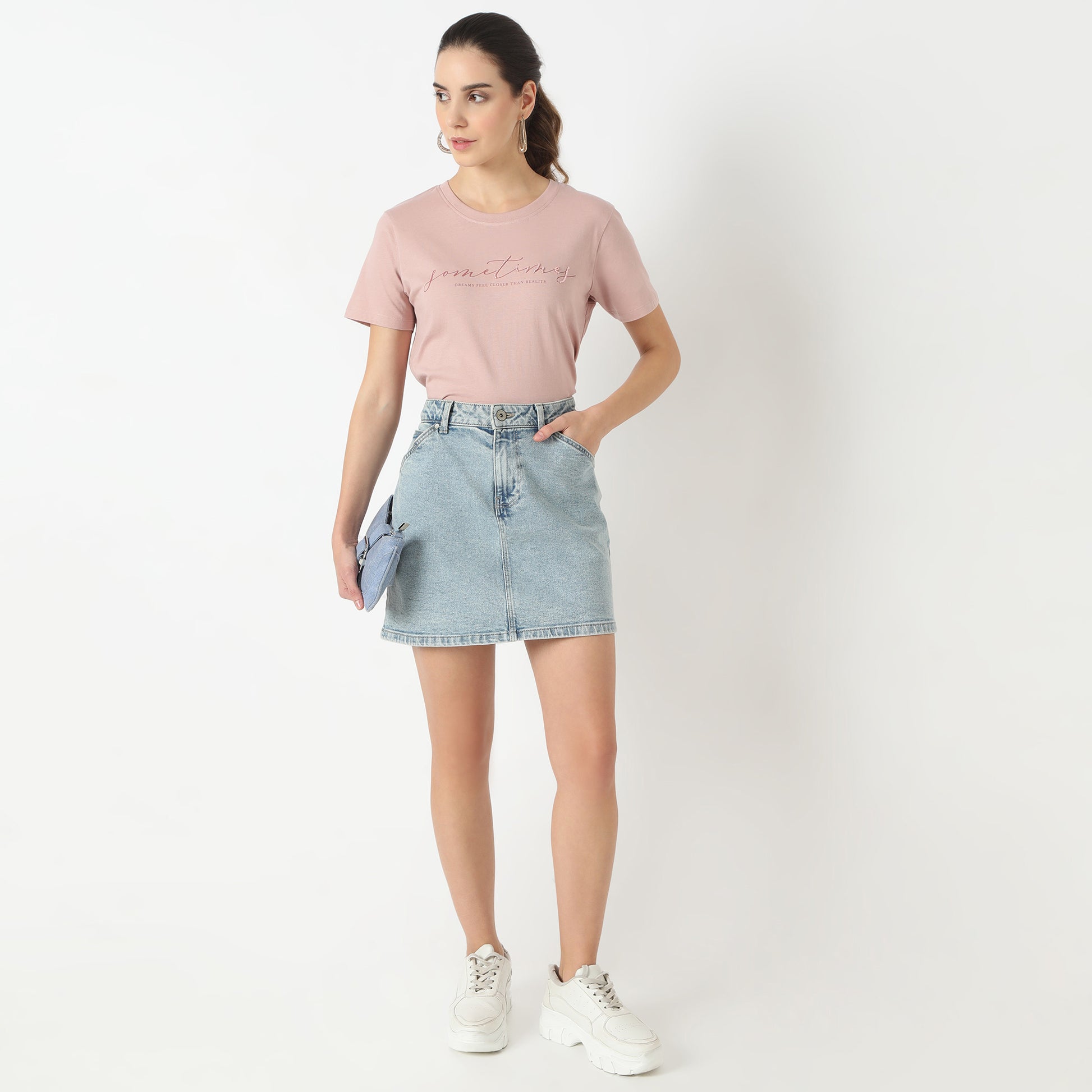 Regular Fit Graphic Round Neck T-Shirt