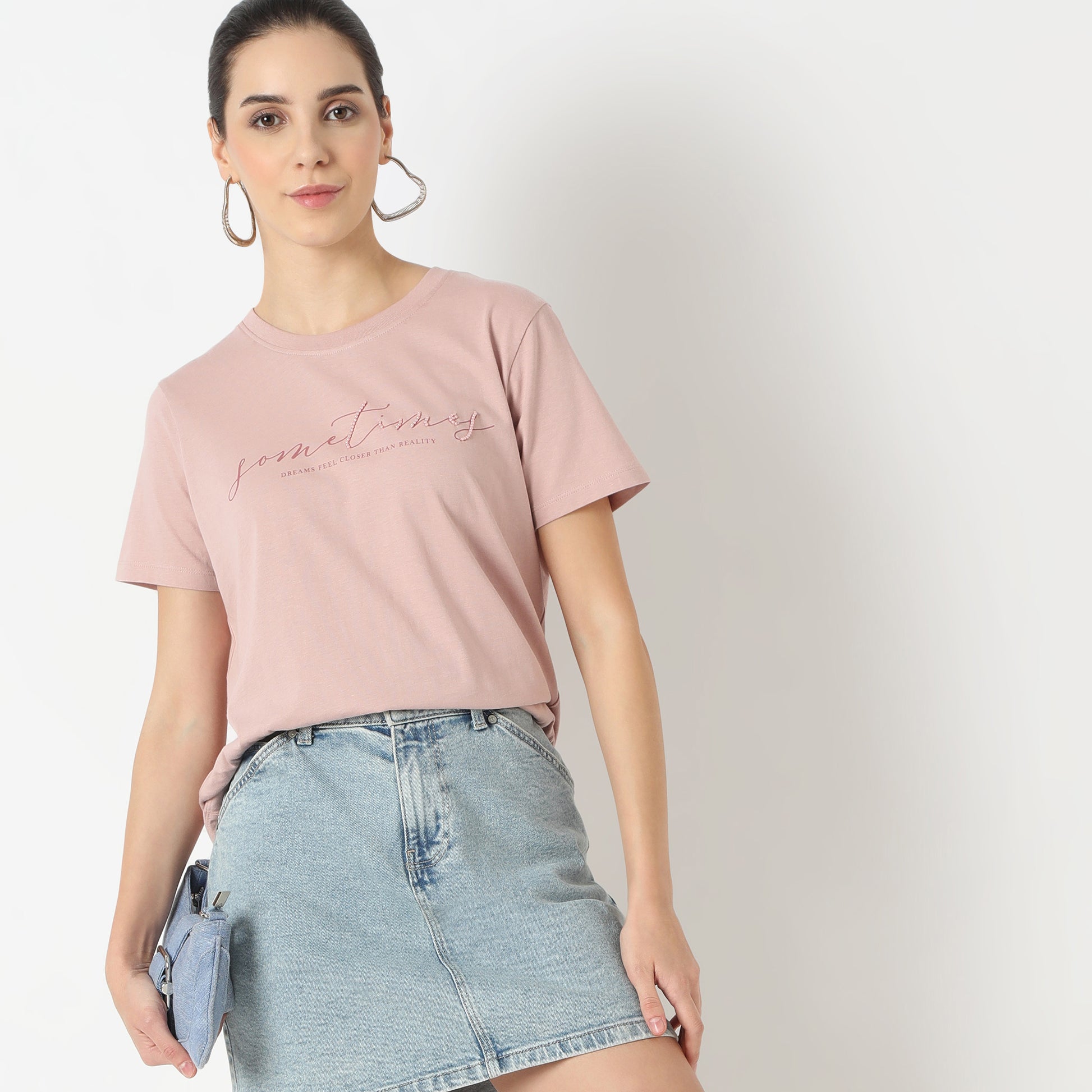 Regular Fit Graphic Round Neck T-Shirt