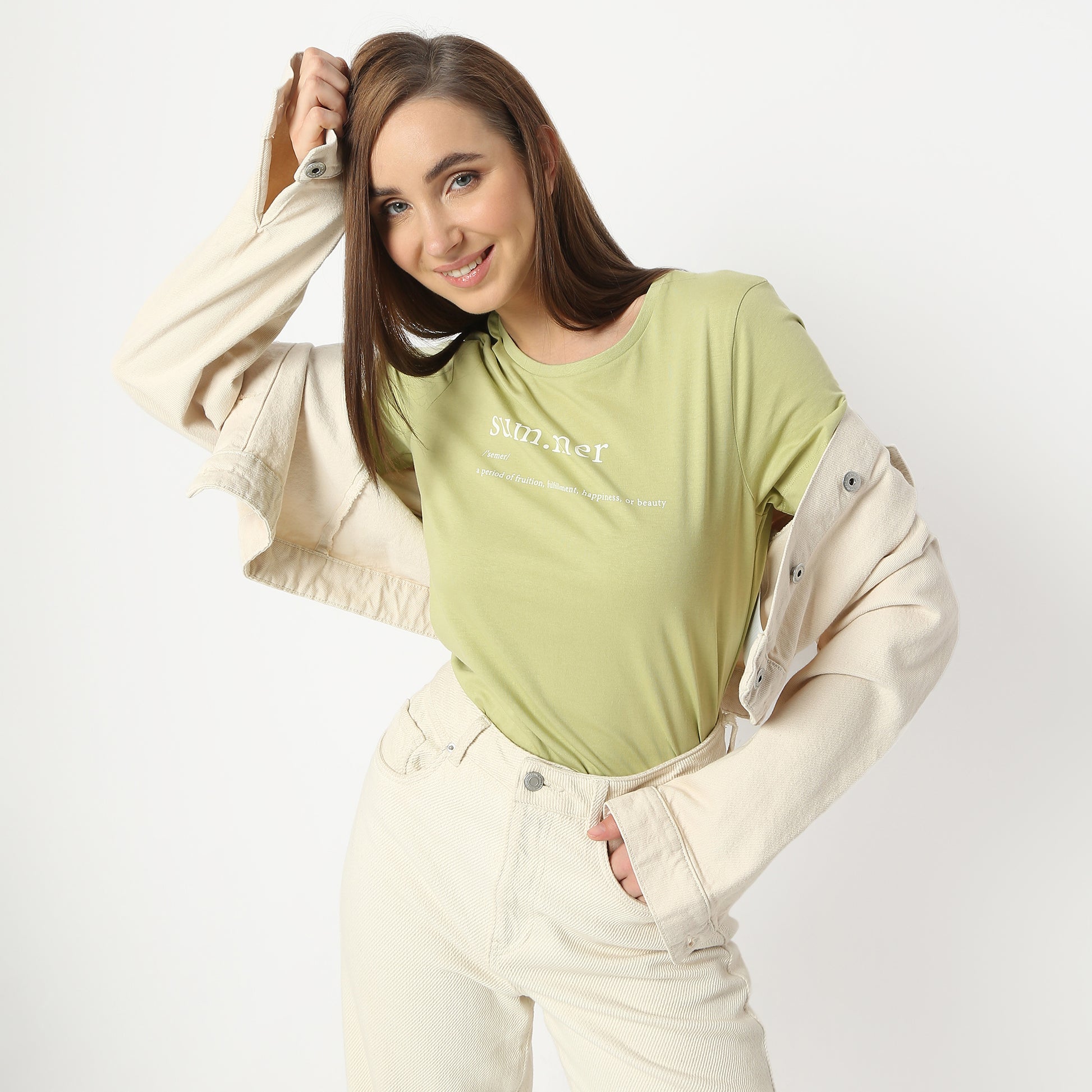 Regular Fit Printed Round Neck Regular Length T-Shirt