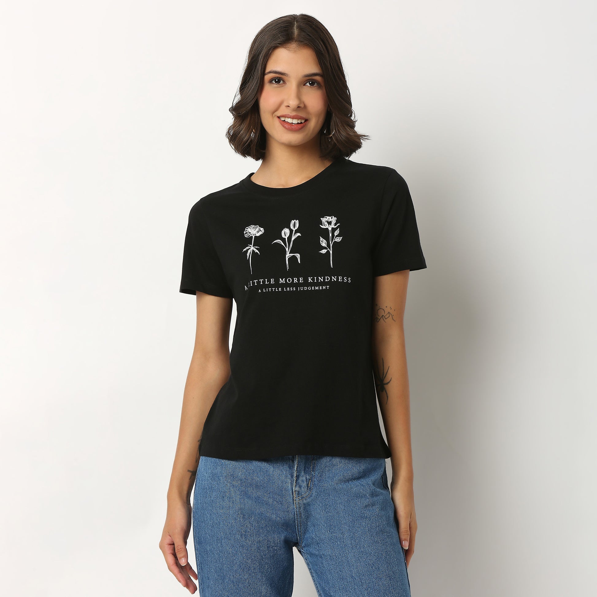 Graphic Cotton Fabric T-Shirt