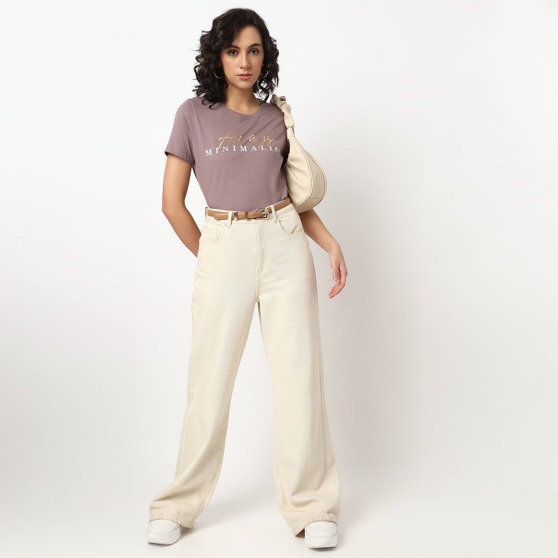 Buy Women Regular Fit Printed Short Sleeve T-Shirt  - Style Union