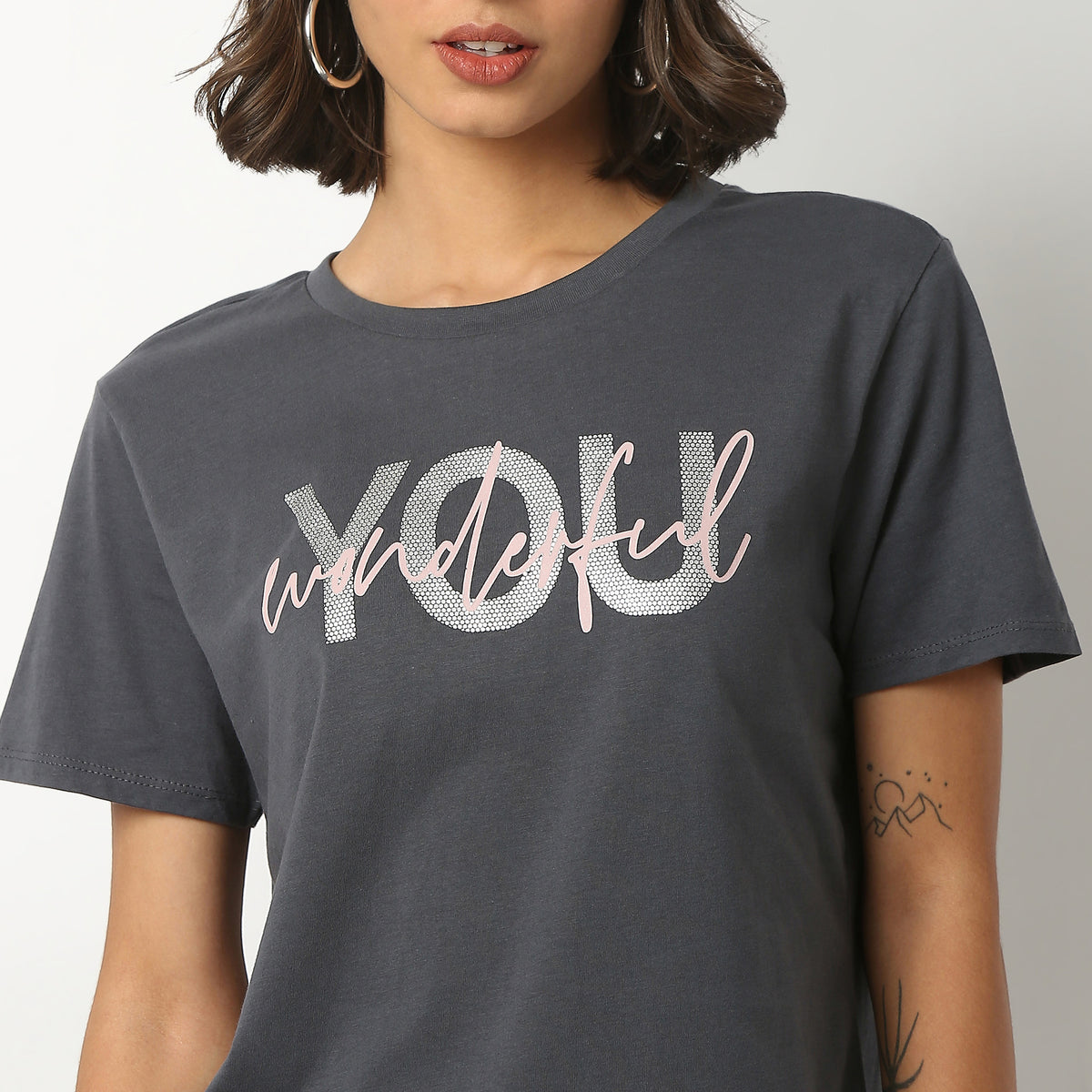 Graphic Cotton Fabric T-Shirt