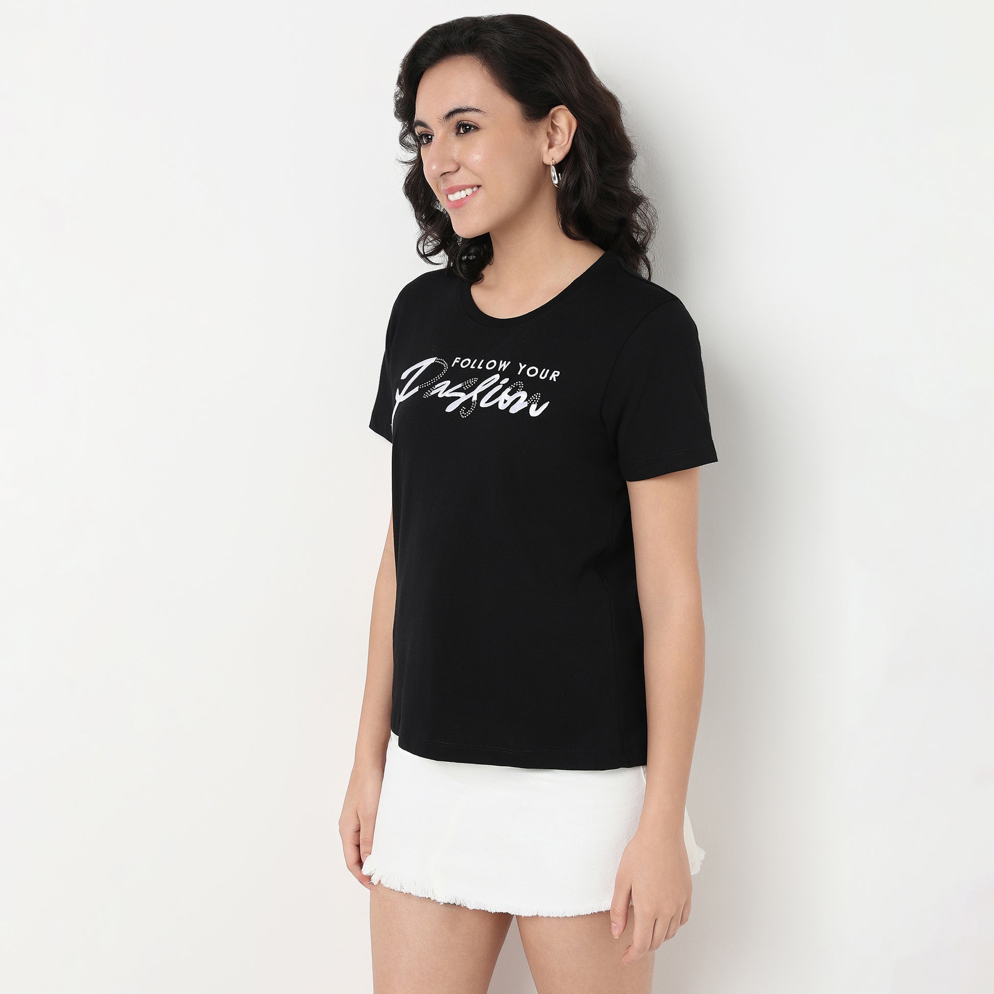 Order Now Women Graphic Crew Neck Regular Fit Casual Wear Tshirt by Style Union