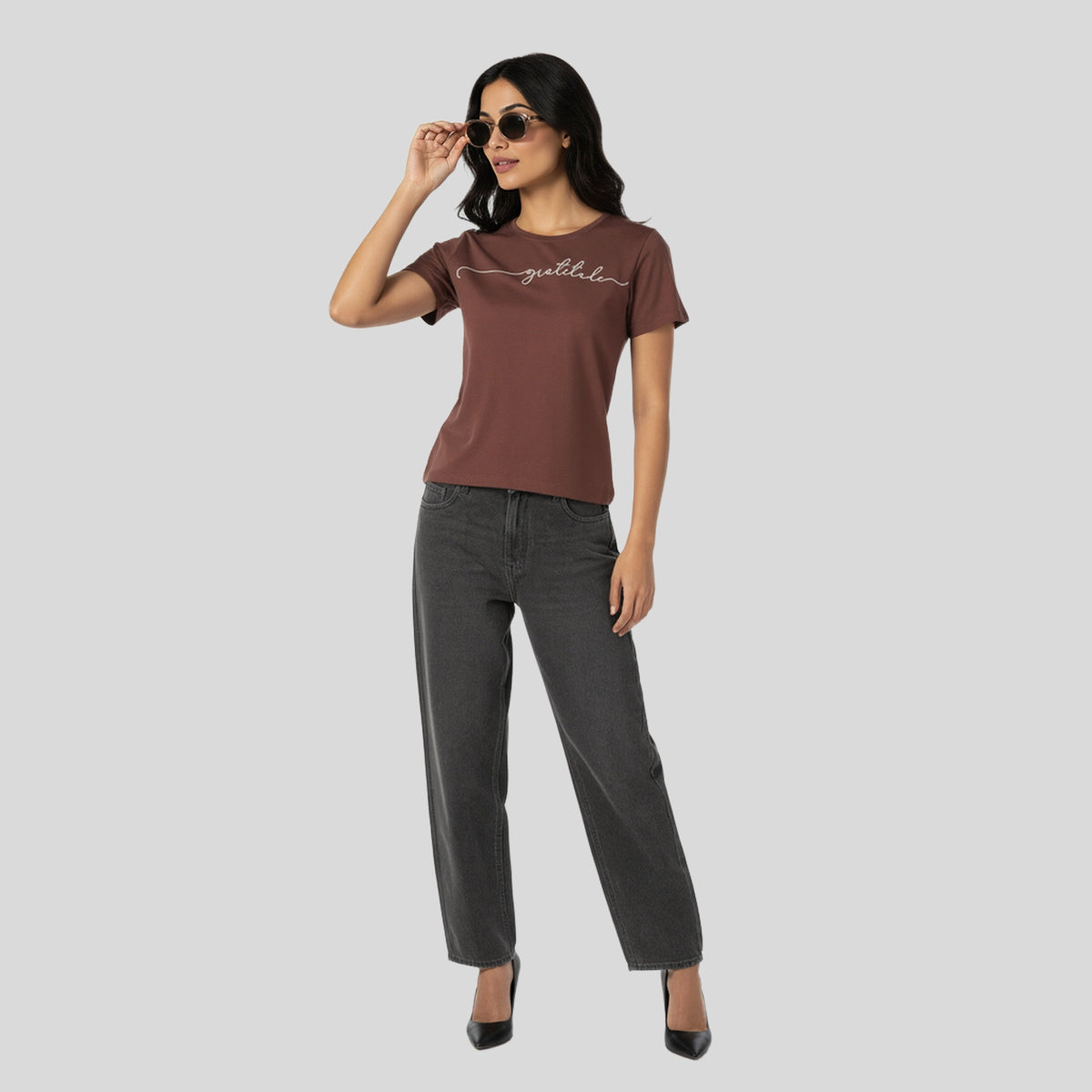 Cotton Graphic Crew Neck T-Shirt