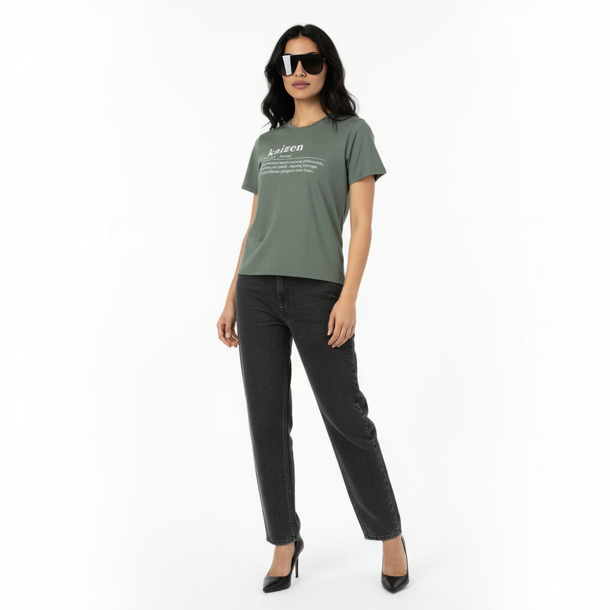 Cotton Crew Neck Graphitee