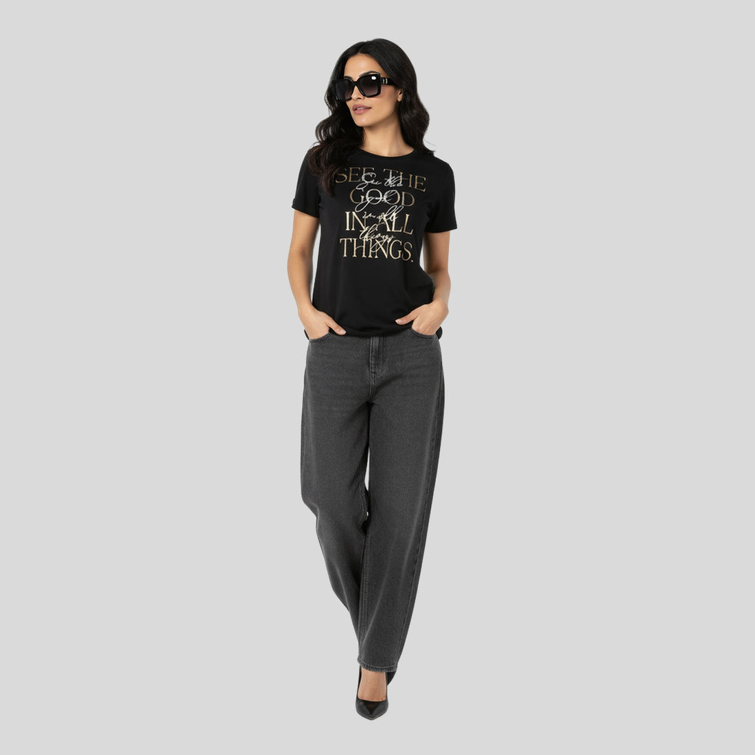 Cotton Crew Neck Graphitee