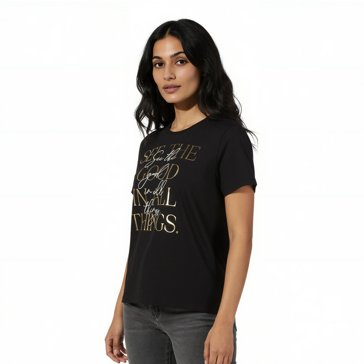 Cotton Crew Neck Graphitee