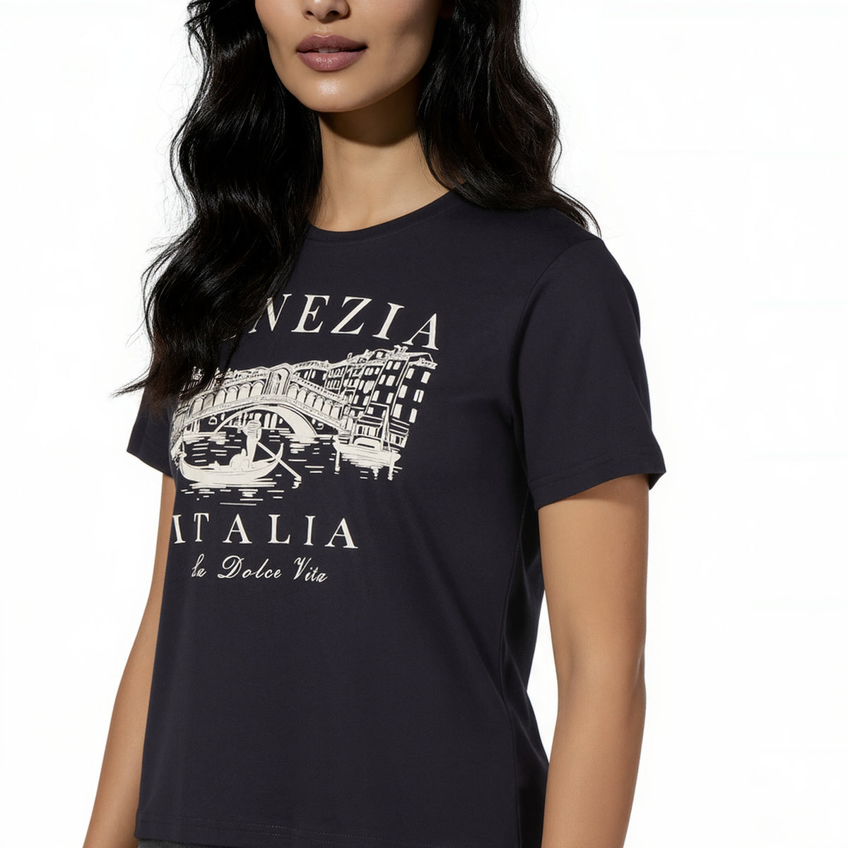 Cotton Crew Neck Graphitee