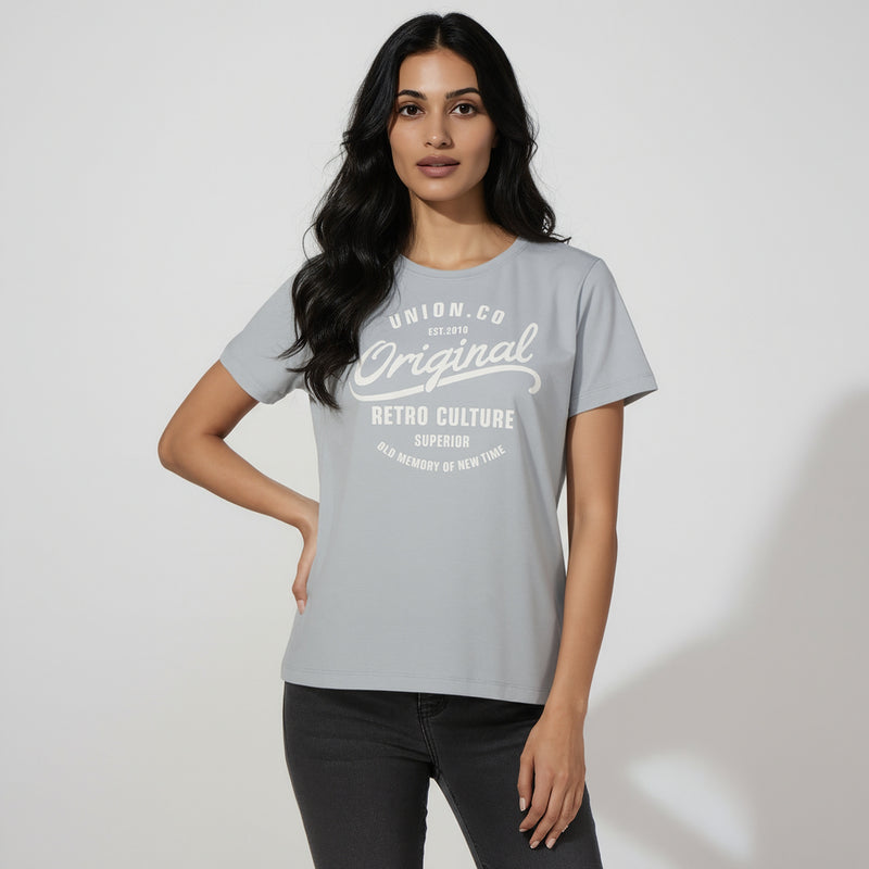 Cotton Graphic Crew Neck T-Shirt