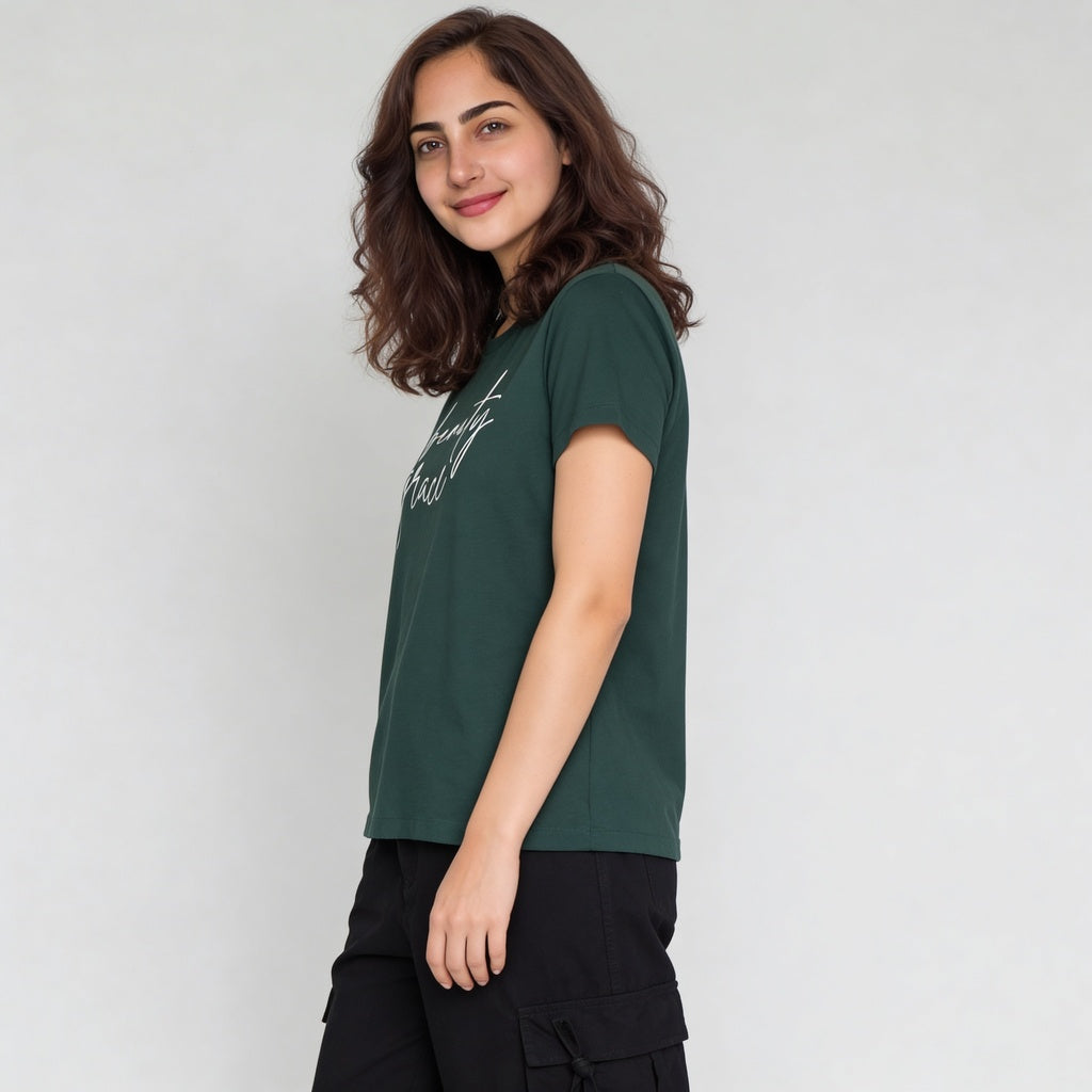 Cotton Graphic Crew Neck T-Shirt