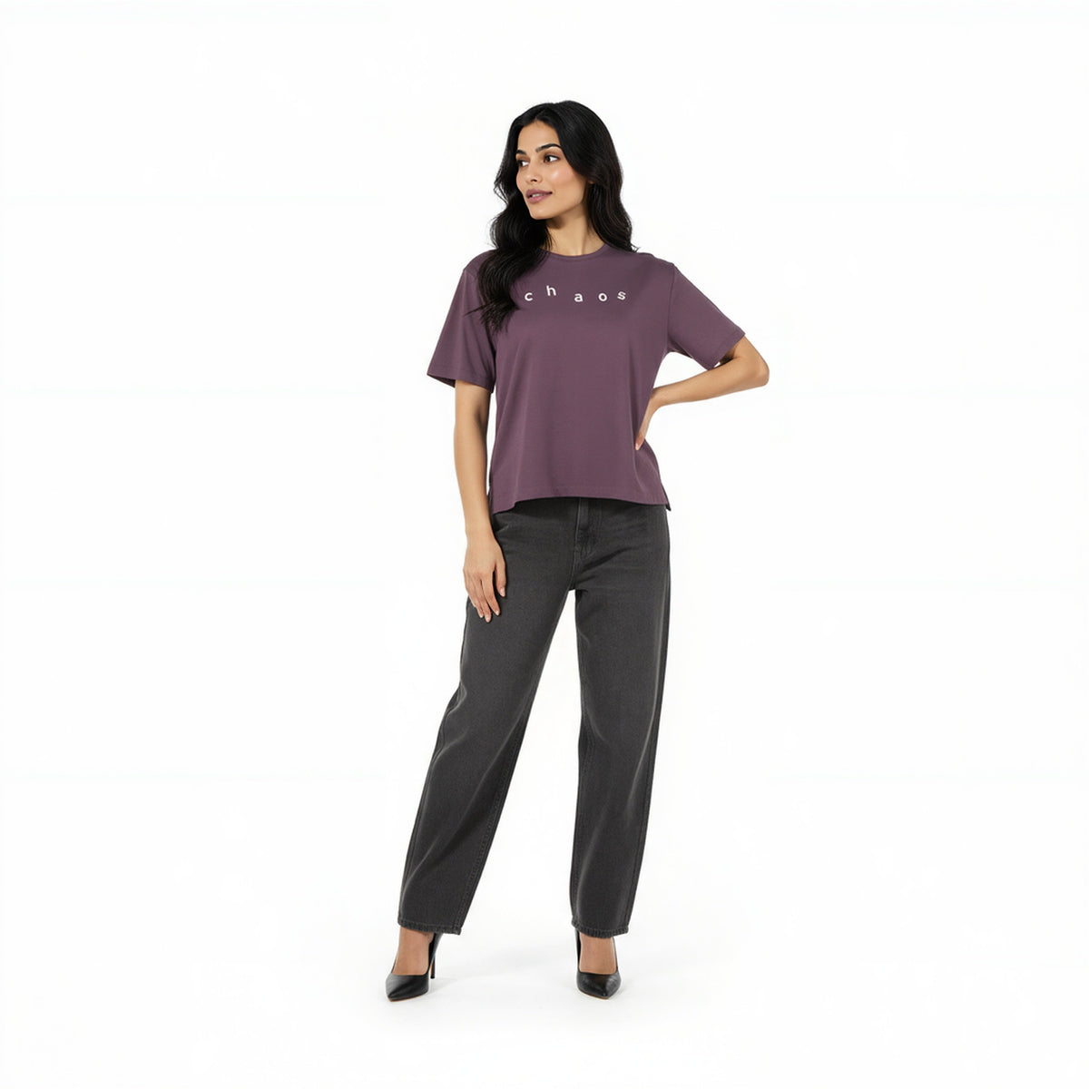 Cotton Crew Neck Graphitee