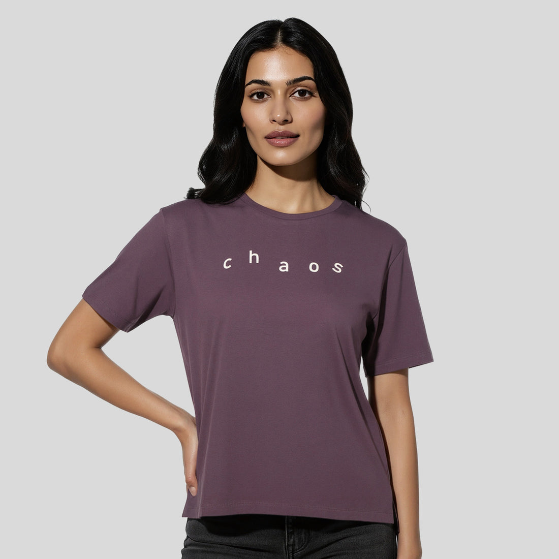 Cotton Crew Neck Graphitee