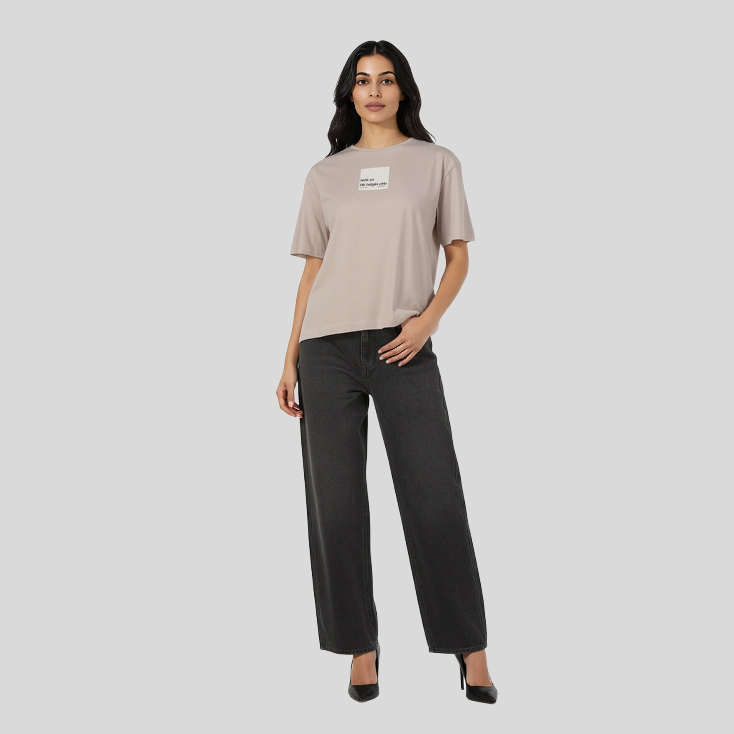 Cotton Crew Neck Graphitee