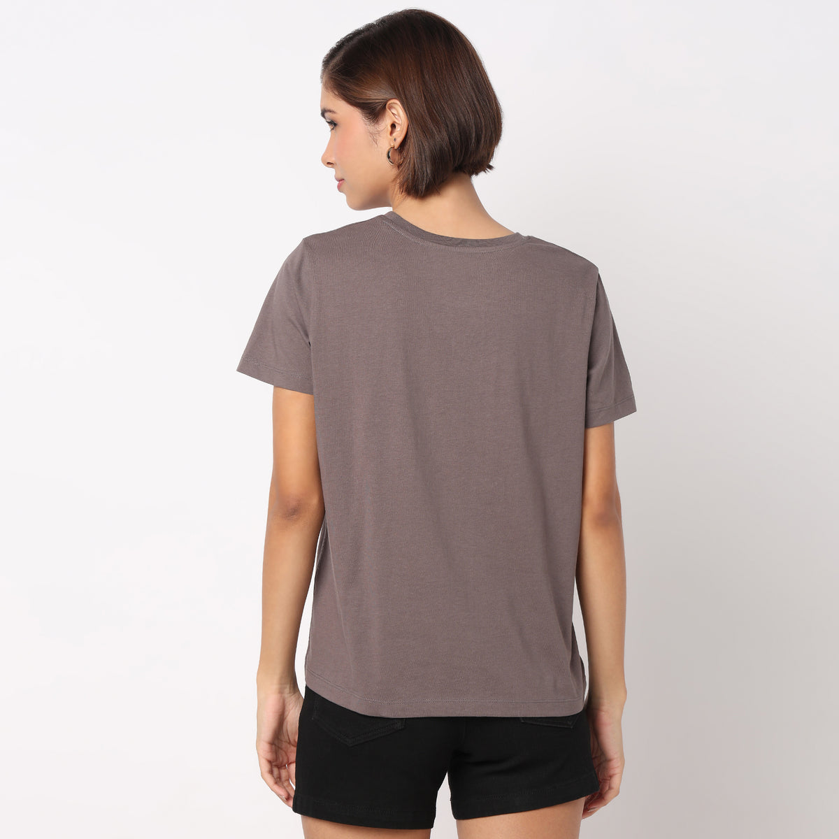 Cotton Crew Neck Graphitee