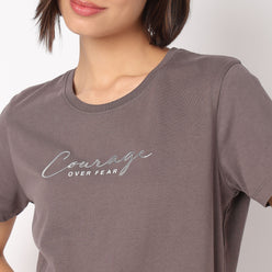 Cotton Crew Neck Graphitee