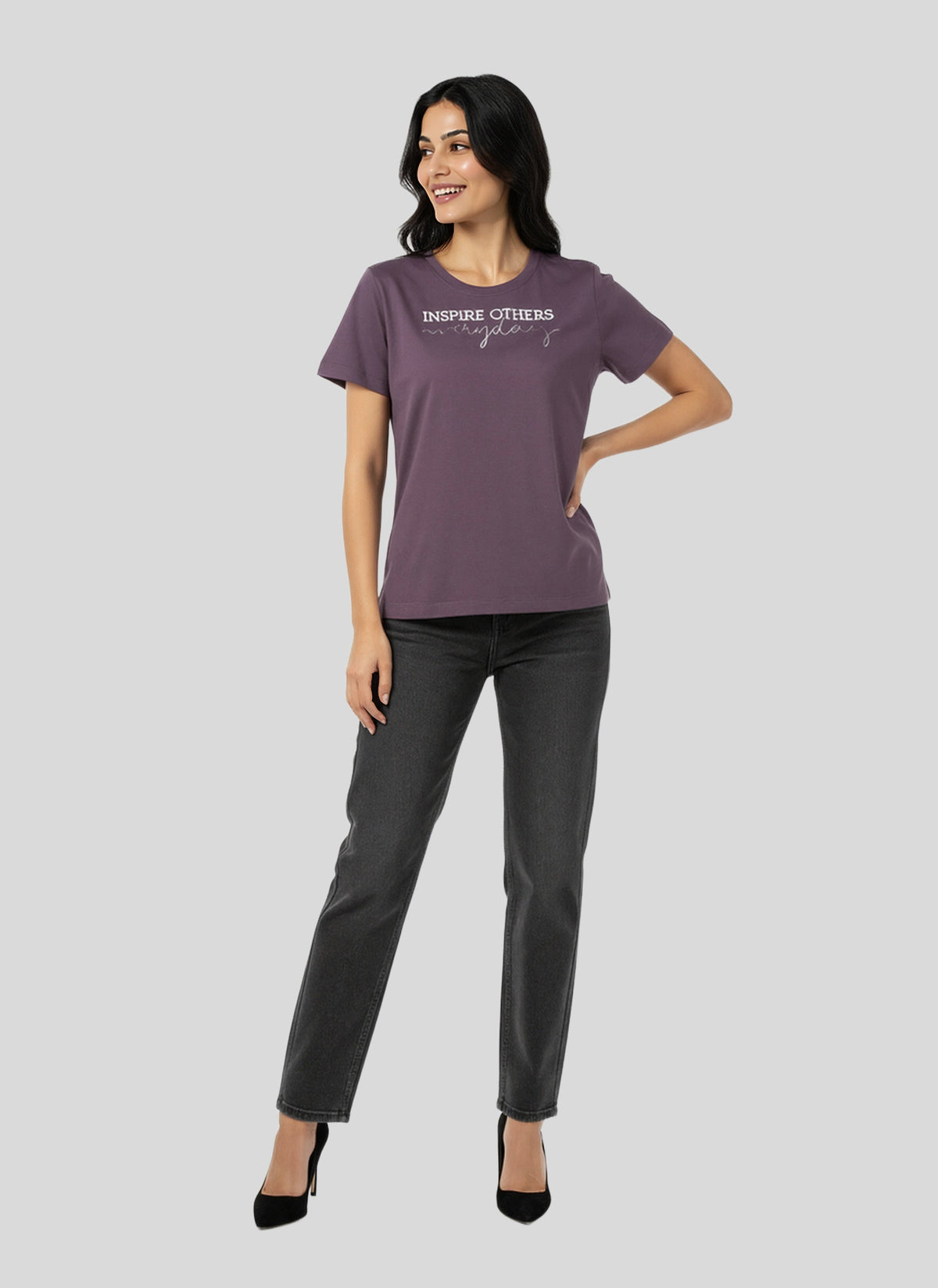 Cotton Crew Neck Graphitee