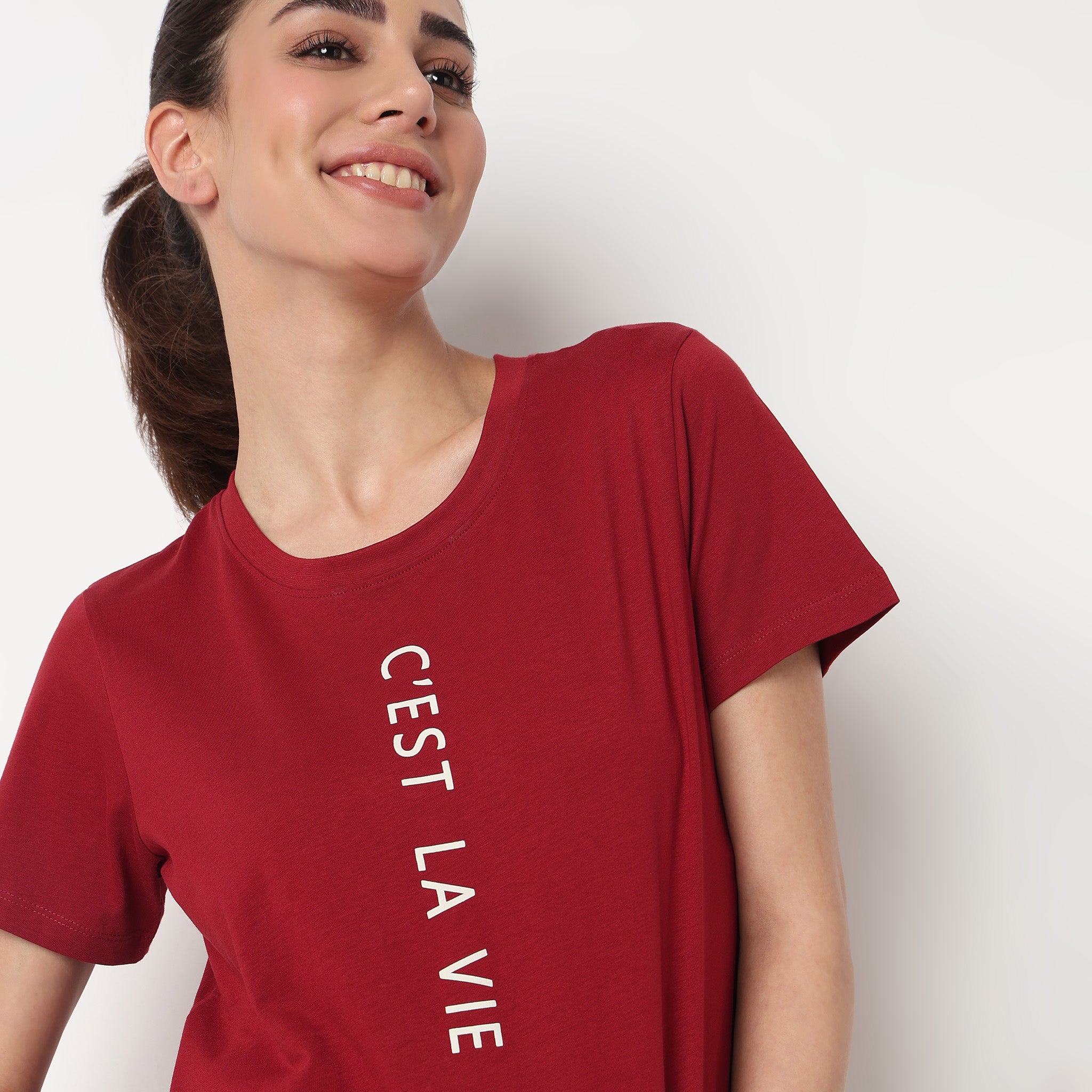 Cotton Crew Neck Graphitee