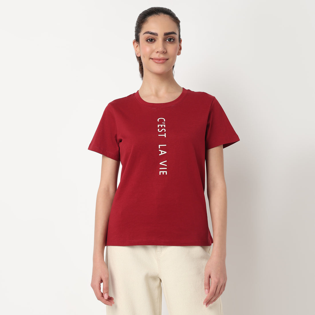 Cotton Crew Neck Graphitee