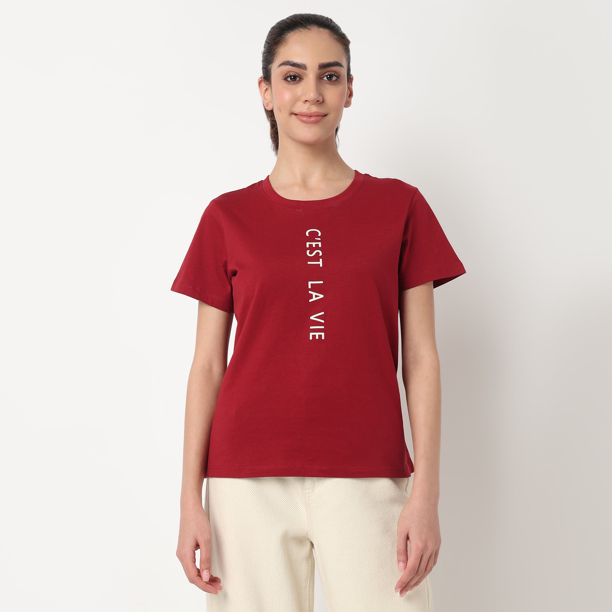 Cotton Crew Neck Graphitee