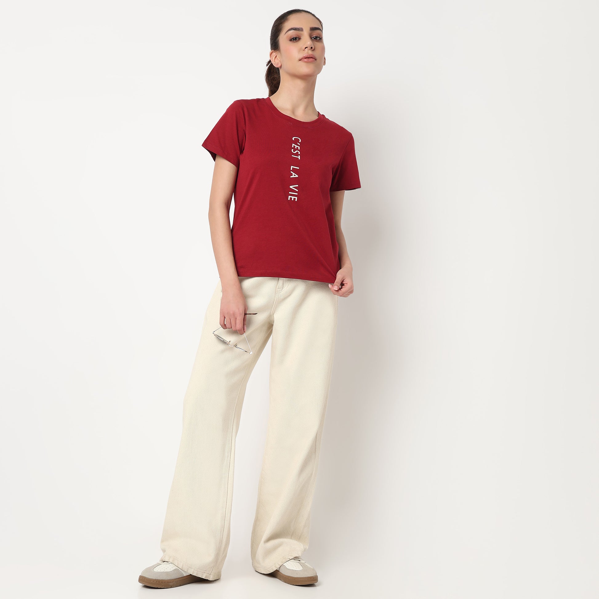 Cotton Crew Neck Graphitee