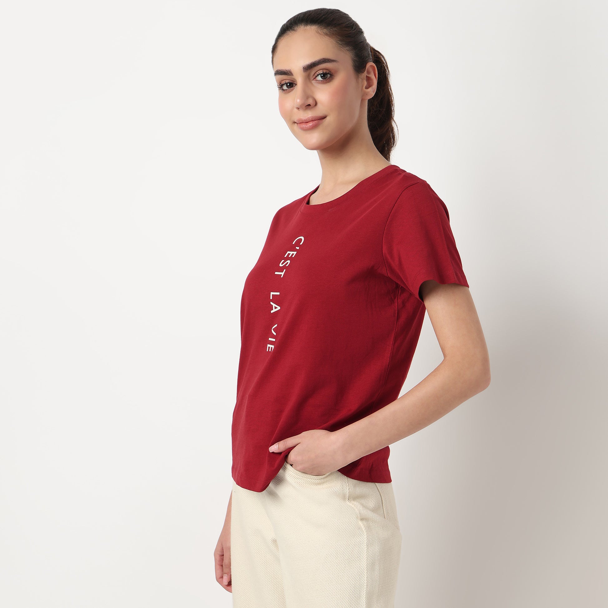 Cotton Crew Neck Graphitee