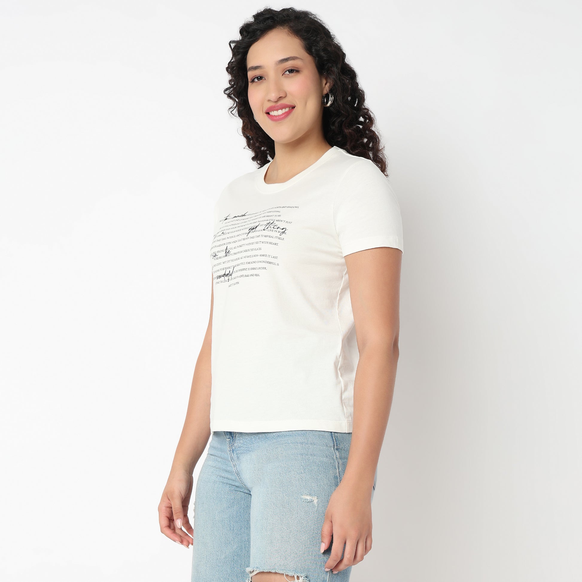 Round Neck Graphic Tees