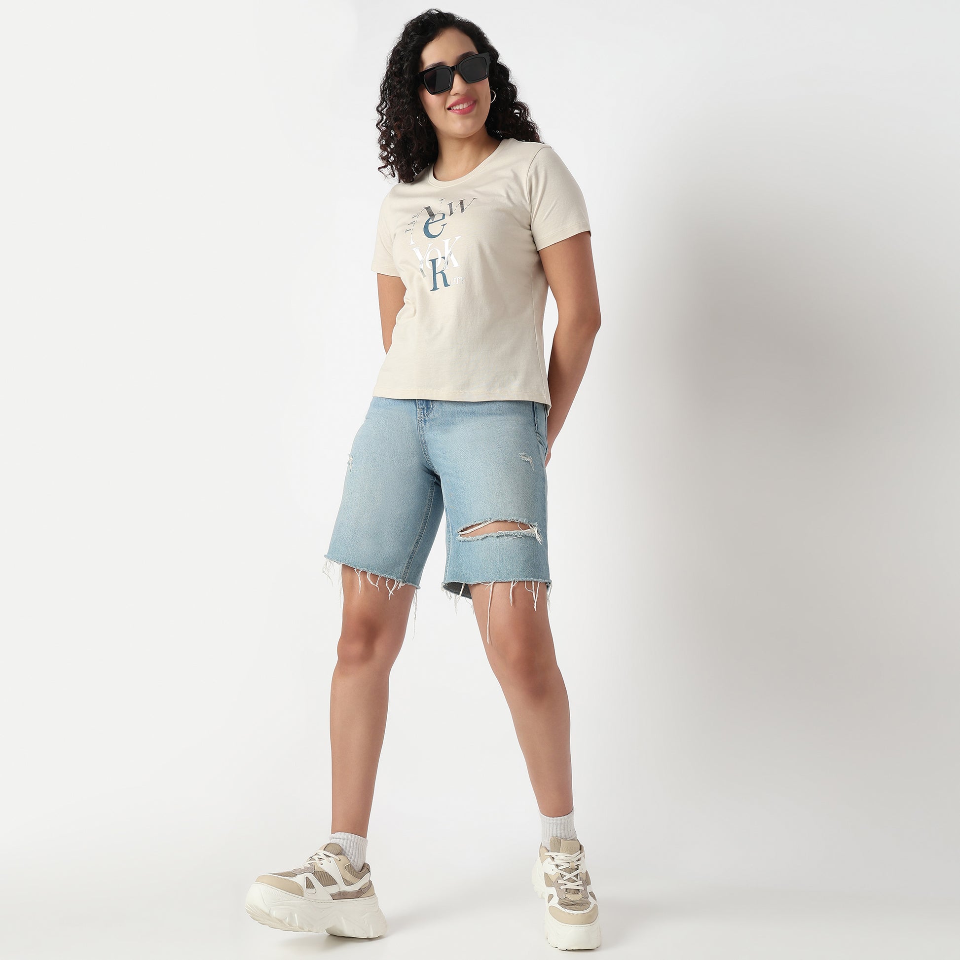 Round Neck Graphic Tees