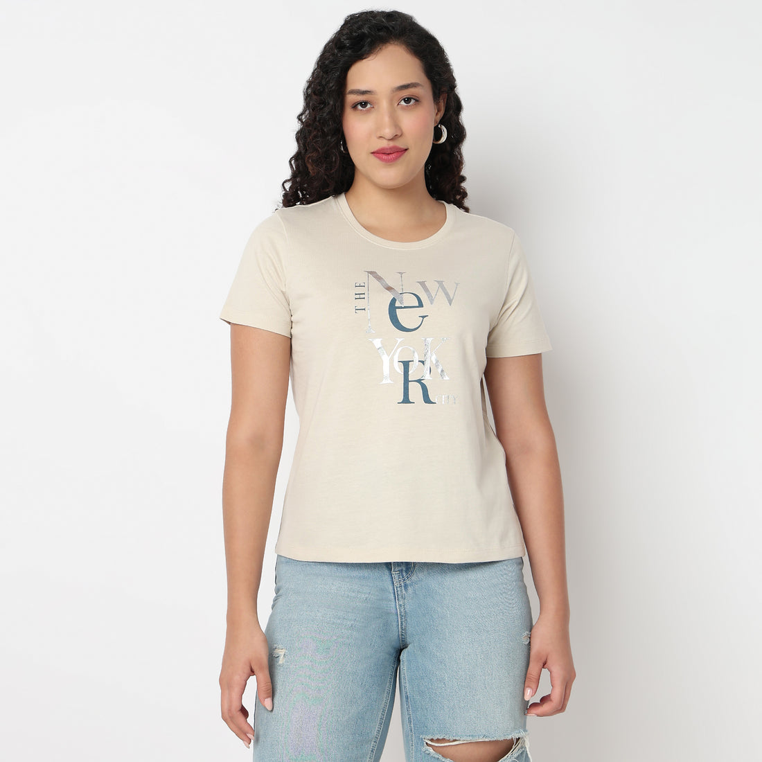 Round Neck Graphic Tees